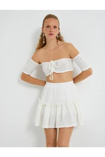 Koton Frilled Mini Skirt with Elastic Waist