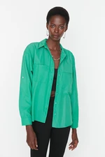 Trendyol Green Shirt with Two Pockets