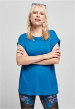 Women's Sports Blue T-Shirt with Extended Shoulder