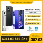 Global Rom realme GT Neo 3 5G Smartphones NFC Dimensity 8100 Octa Core 6.7" FHD+ 80/150W Super Charge 50MP Mobile Phone UI 3