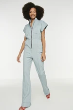 Trendyol Blue Zippered Jumpsuit