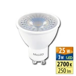 LED žárovka GU10 McLED 3W (25W) teplá bílá (2700K), reflektor 38° ML-312.169.87.0