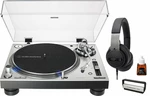 Audio-Technica Bedroom DJ Promo Silver SET Silber DJ-Plattenspieler