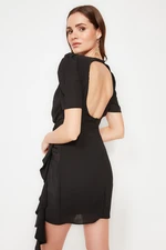 Trendyol Black Gathering Detailed Evening Dress