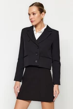 Trendyol Black Regular Lined Woven Blazer Jacket