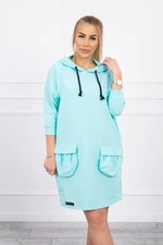 Mint dress with hood