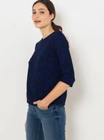 Dark blue patterned T-shirt CAMAIEU - Women