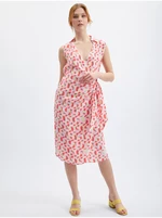 Pink women's patterned dress ORSAY