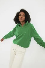 Trendyol Sweatshirt - Green - Regular fit