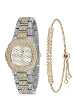 Polo Air Single Row Luxury Stone Women's Wristwatch Zircon Stone Baguette Bracelet