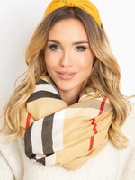 Beige scarf with fringe