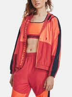 Under Armour Bunda UA Rush Woven FZ Jacket-RED - Dámské