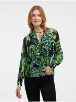 Orsay Green Ladies Patterned Blouse - Women