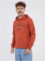 Tehlová pánska mikina s kapucňou Jack & Jones Larry