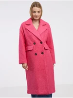 Dark pink women's coat ONLY Valeria - Women