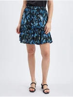 Orsay Blue-Black Ladies Floral Skirt - Women