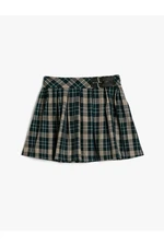 Koton School Skirt Pleated Belt Detailed