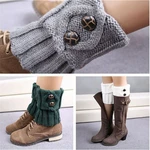 Women Crochet Boot Leg Warmers Boot Cover Keep Warm Socks Calcetines Mujer