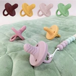 Baby Silicone Nipple Free Food Grade Silicone Safe Pacifier Baby Teether Kids Nipple Chewable Nursing Teething Goods