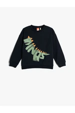 Koton Sweatshirt with Dinosaurs Printed Crewneck