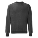 Dark Grey Men's Sweatshirt Set-in Sweat Fruit of the Loom