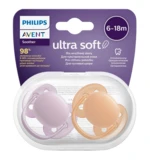 PHILIPS AVENT Šidítko Ultrasoft Premium neutral 6-18m dívka 2 ks