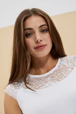 Blouse with lace