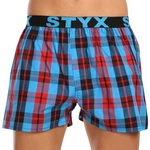 Red and blue men's plaid boxer shorts Styx