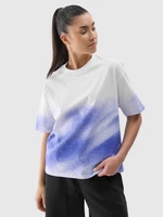 Dámske oversize tričko s potlačou - kobaltovomodré