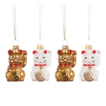 Szklane bombki choinkowe zestaw 4 szt. Lucky Cat – Sass & Belle