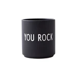 Czarny porcelanowy kubek 300 ml You Rock – Design Letters