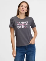 Women's Grey T-Shirt with Pepe Jeans Print - Women