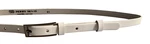 Penny Belts Dámsky kožený opasok 15-1-00 White 110 cm