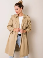 Dámsky kabát Fashionhunters Beige