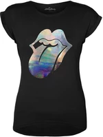 The Rolling Stones Camiseta de manga corta Fashion Tee Foil Tongue (Foiled Application) Black S