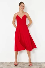 Trendyol Red A-Line Woven Dress