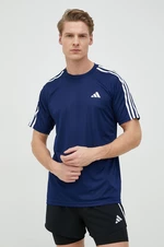 Tréninkové tričko adidas Performance Training Essentials tmavomodrá barva, s aplikací