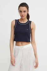 Top Tommy Hilfiger dámský, tmavomodrá barva, UW0UW05232