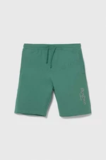 Dětské bavlněné šortky Pepe Jeans NEW EDDIE SHORT zelená barva, nastavitelný pas