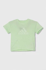 Dětské tričko adidas zelená barva