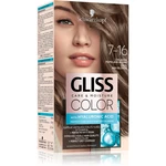 Schwarzkopf Gliss Color permanentní barva na vlasy odstín 7-16 Chladná popelavá blond 1 ks