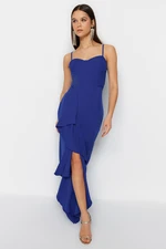 Trendyol Saks Evening Dress With Flywheel Detail Long Evening Dress