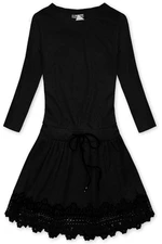 Kleid mit Spitze Schwarz