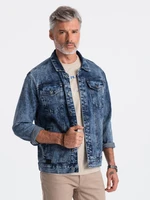 Ombre Men's denim katana jacket - denim