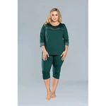 Women's pyjamas Izyda 3/4 sleeve, 3/4 legs - green