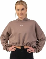 Nebbia Loose Fit Crop Hoodie Iconic Marrón M-L Sudadera fitness