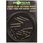 Korda montáž lead clip action pack 5 ks-gravel