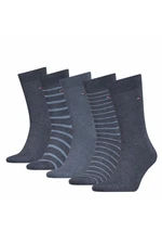 Tommy Hilfiger Ponožky - TH MEN SOCK 5P GIFTBOX STRIPES modré