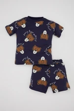 DEFACTO Baby Boy Tiger Printed Short Sleeve T-Shirt Shorts 2-Piece Set