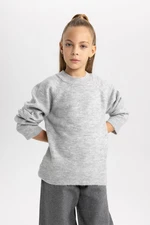 DEFACTO Girl's Crew Neck Sweater